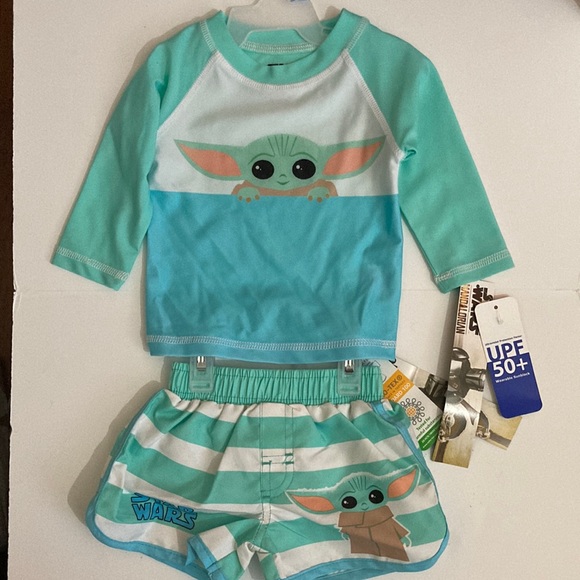 Star Wars Other - Star Wars the Mandalorian Baby Swim Shirt and Trunk
